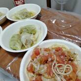 トマトと貝柱の冷製パスタ