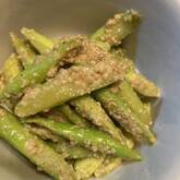 アスパラのゴマ和え