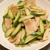 キュウリと豚肉の炒めもの