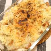 卵とソーセージのとろーりポテトグラタン