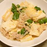 豆腐とツナの卵とじ