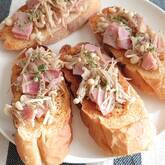 エノキのベーコントースト