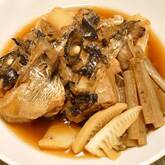 鯛のアラ炊きゴボウ添え