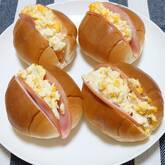 ロールパンハム卵サンド