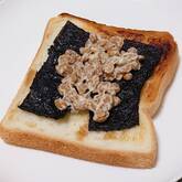 のり納豆トースト