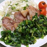 豚肉のニラソースがけ
