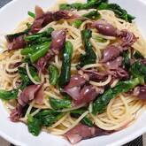 ホタルイカと菜の花のパスタ