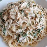 大葉とささ身のマヨパスタ