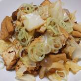 キャベツと厚揚げの炒め物