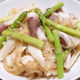 ゲソとアスパラのバターじょうゆ