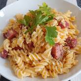 トロトロ卵のショートパスタ