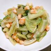 レタスとエビのオイスター炒め