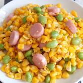 トウモロコシと枝豆のバター炒め