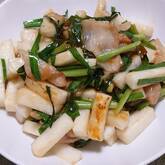 大根と豚肉のオイスター炒め