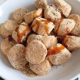 バナナの黒ゴマきな粉和え