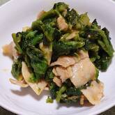 菜の花と豚肉のからし和え