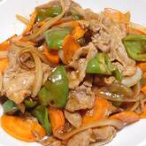 豚肉とピーマンの黒酢炒め