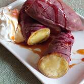 サツマイモのメープルチーズ添え