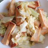 高野豆腐とキャベツの卵炒め