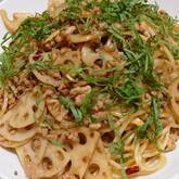 レンコンの和風パスタ