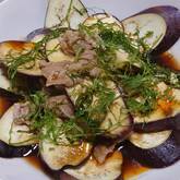 ナスと豚肉の重ね蒸し