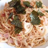 レンコンとベーコンのパスタ