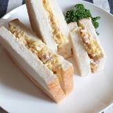 ツナとたくあんのサンドイッチ