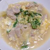 豚とミツバの卵とじ