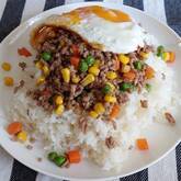 ミックスベジタブルの丼