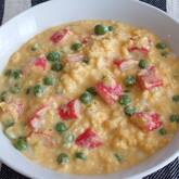 グリンピースのふんわりスクランブル