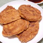 鶏ひき肉とキムチのチヂミ