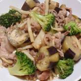 豚肉とナスの塩炒め