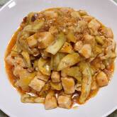 鶏とナスのピリ辛炒め