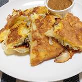 セロリと玉ネギのふわふわチーズ焼き