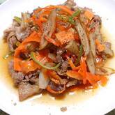 新ゴボウと豚肉の炒め物