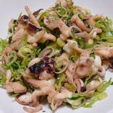 イカゲソのネギ炒め