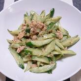 キュウリとツナのマスタードサラダ