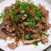 豆腐と豚肉の炒め物