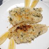 白身魚のミントパン粉焼き
