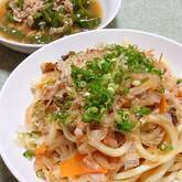 焼うどん・ピーマンとツナのサッと煮