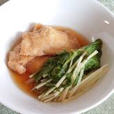 水菜と油揚げの煮浸し