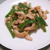 鶏むね肉とピーマンのオイスターソース