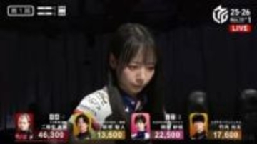 重圧に苦しむ表情すら美しい…人気モデル雀士・岡田紗佳、痺れる勝負に「いい顔するね」「かわいすぎる」の声／麻雀・Mリーグ