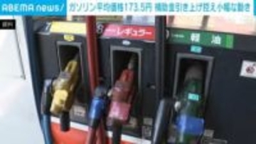ガソリン平均価格173.5円 補助金引き上げ控え 小幅な動き