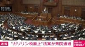 “ガソリン税廃止”法案が衆院通過