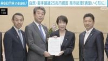 自民・若手議連の25兆円提言 高市総理「満足いく形に仕上げたい」