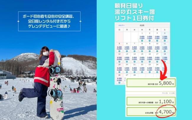 群馬・長野・福岡など5,000円以内で行けるスキー＆スノボツアーも　ビッグホリデー、全国旅行支援割引対象バスツアーを提供