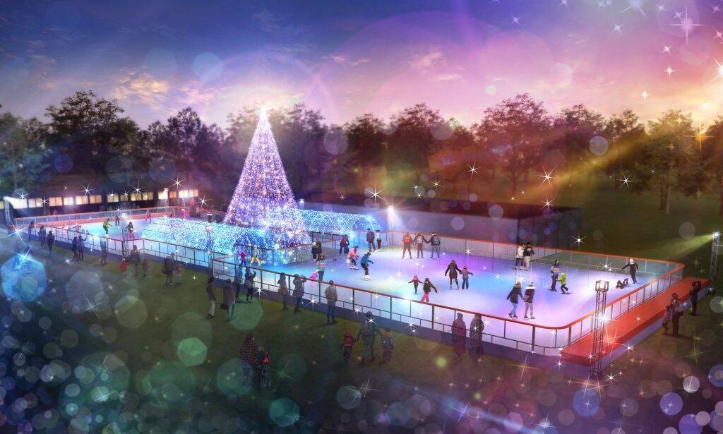 千葉市「豊砂公園」に「MAKUHARI TOYOSUNAアイスリンク」初登場　光のトンネルと巨大ツリーが幻想的な空間を演出