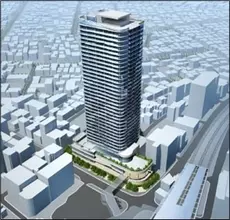 東急不動産ら、神奈川・登戸駅前地区に地上38階建て高層ビル竣工へ　商業施設や住宅、オープンスペースを整備