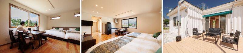 長野県白馬村に全3棟プライベート温泉付コテージ「グランコテージ白馬」が2月9日オープン　テラスと屋上デッキから白馬三山の眺望を堪能